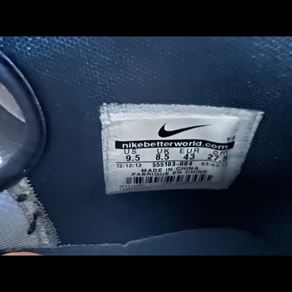 2012 Nike Air Max Uptempo Fuse 360 Turquoise Blue Size 9 1/2…..great condition! - Picture 7 of 8